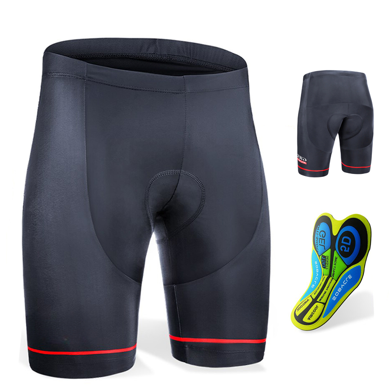 Padded Cycling Shorts 5D Gel - กางเกงปั่นจักรยานผู้ชายกางเกงขาสั้นขี่จักรยานฤดูร้อนกางเกงขี่จักรยานเสือภูเขากันกระแทกแผ่นเจล5D ระบายอากาศเสื้อผ้ากีฬาสำหรับแข่งบนท้องถนน