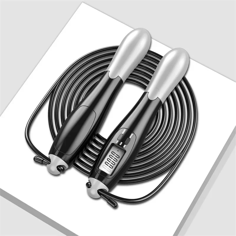 Smart Jump Rope Digital Counter - เชือกกระโดดดิจิตอล LCD พร้อมตัวนับอัจฉริยะ เชือกกระโดดไร้สาย/มีสาย ปรับได้ สำหรับออกกำลังกายที่บ้าน