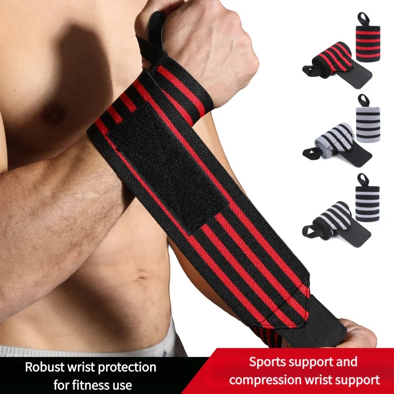 Wrist Wraps Weightlifting Support - สายรัดพยุงข้อมือสำหรับออกกำลังกาย ปรับได้ ป้องกันข้อมือและแขนพลิก สำหรับผู้ชายและผู้หญิง ใช้ในการฝึกความแข็งแรงและยกน้ำหนัก