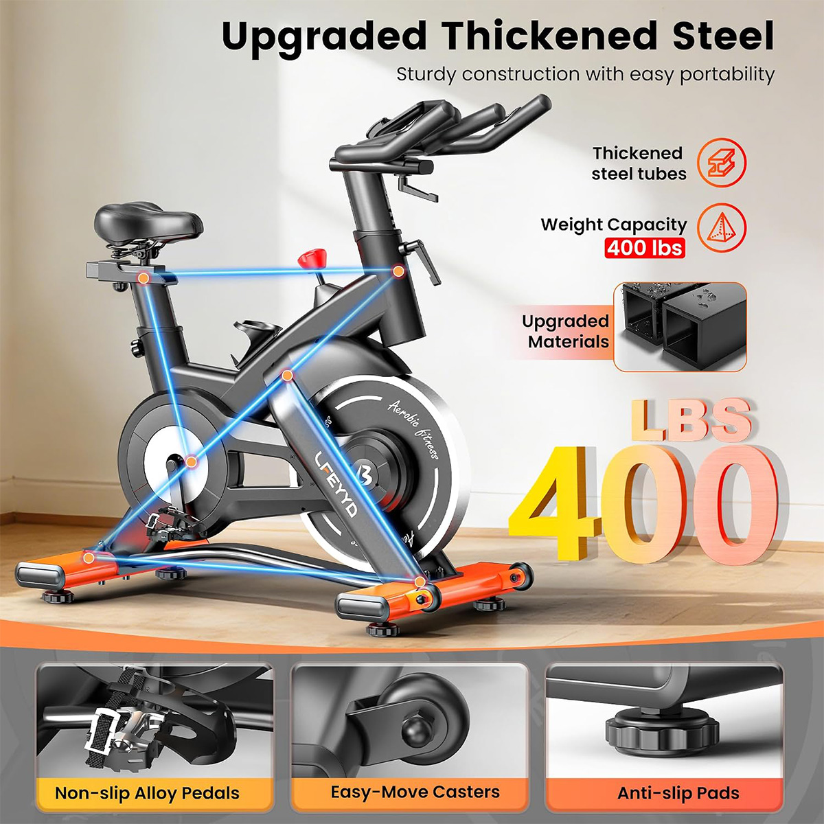 จักรยานออกกำลังกาย Pooboo รุ่น - Exercise Bike Magnetic Resistance บทวิจารณ์และราคา