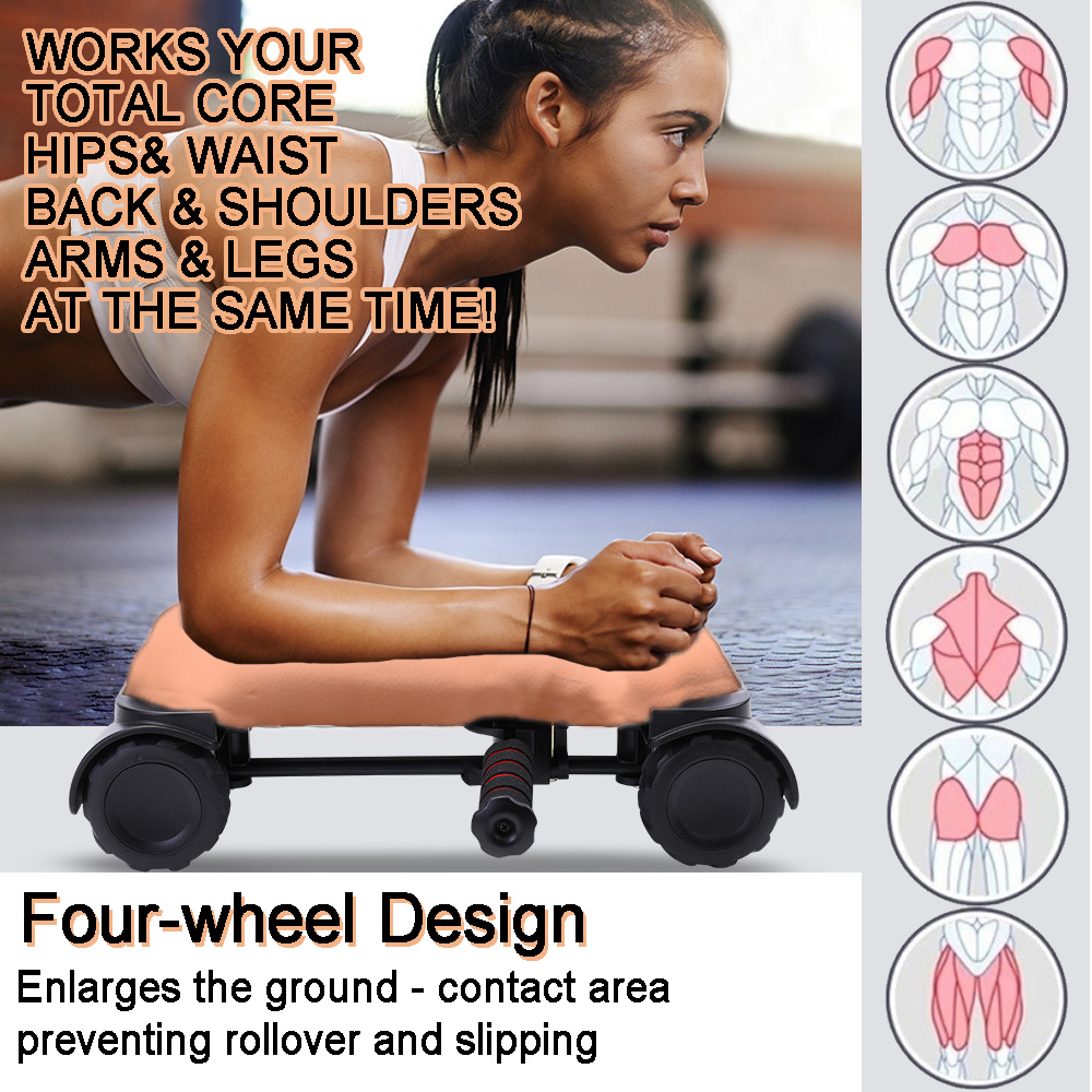 อุปกรณ์บริหารกล้ามเนื้อหน้าท้อ - Ab Roller Wheel With Elbow Support บทวิจารณ์และราคา
