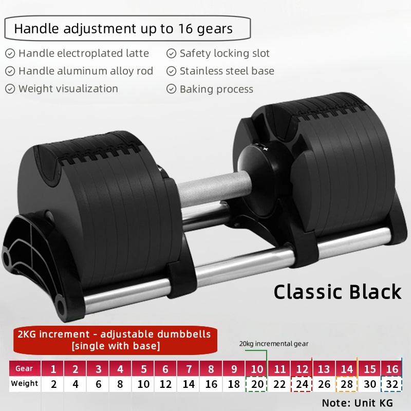 ดัมเบลแบบปรับได้บ้านดัมเบลแบบป - Adjustable Dumbbell Pair 40Kg บทวิจารณ์และราคา