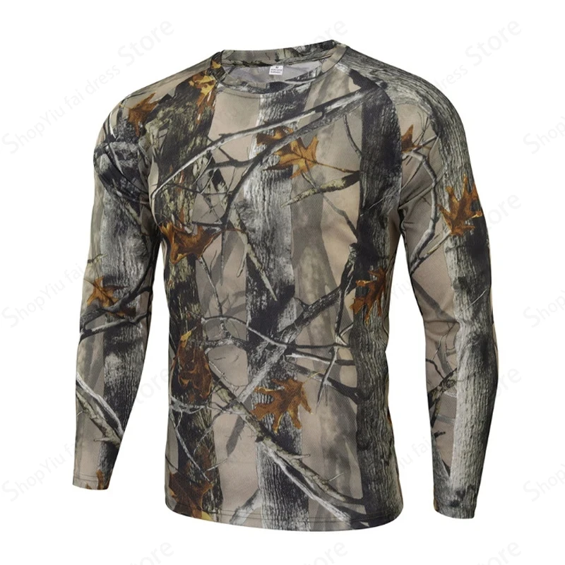 เสื้อยืดแขนยาวลายพรางสำหรับผู้ - Hiking บทวิจารณ์และราคา