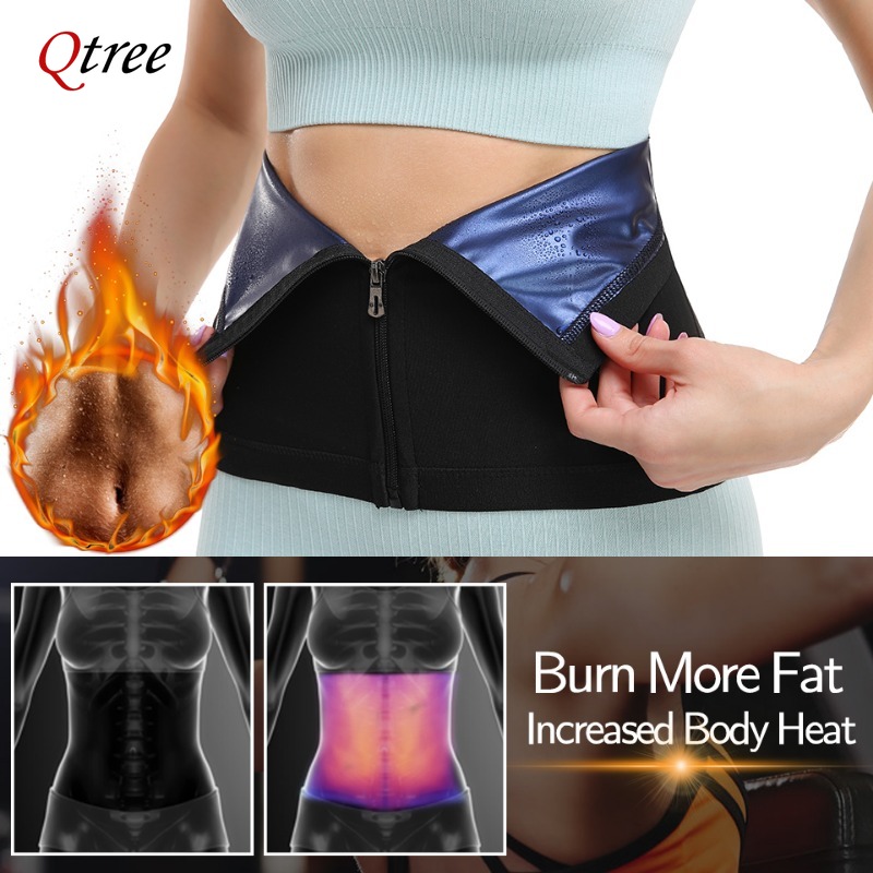 Qtree เครื่องกระชับสัดส่วนสำหร - Sweat Waist Trainer Belt Neoprene บทวิจารณ์และราคา